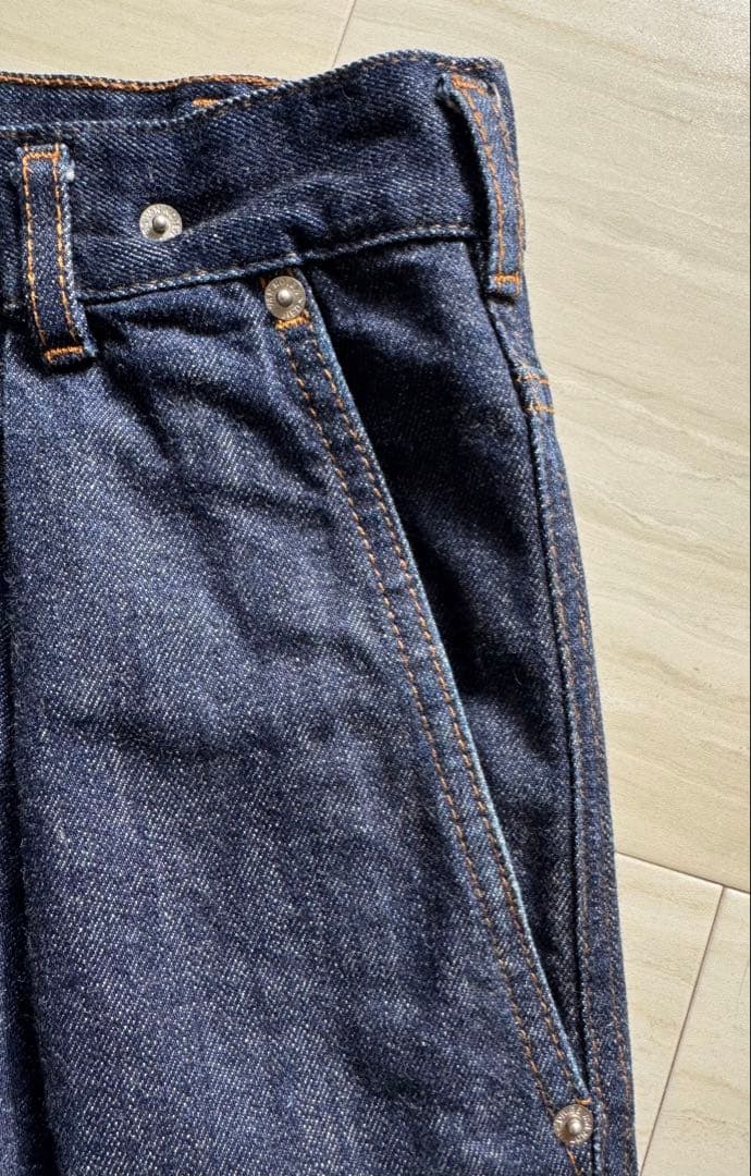 DRIES VAN NOTEN ダークデニム ワイドレッグパンツ