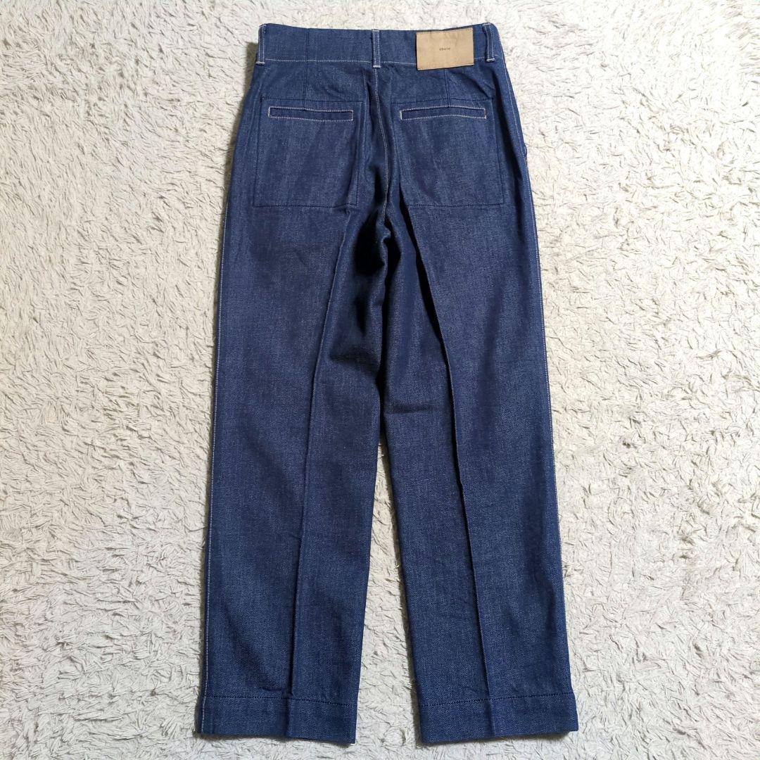 美品 24年モデル ebure リアクティブデニムパンツ センタープレス