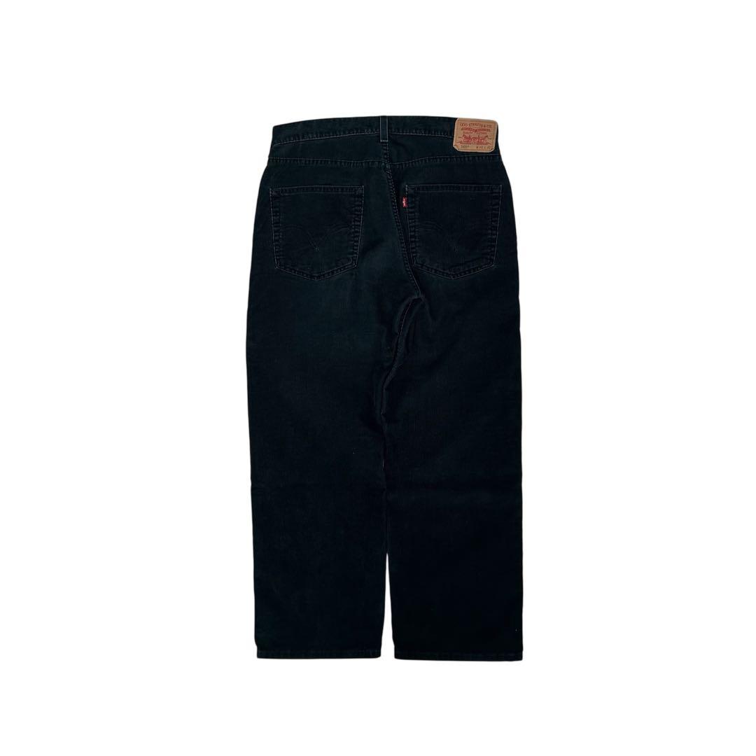 00s Levi's 569 コーデュロイ ブラック ワイドパンツ w34