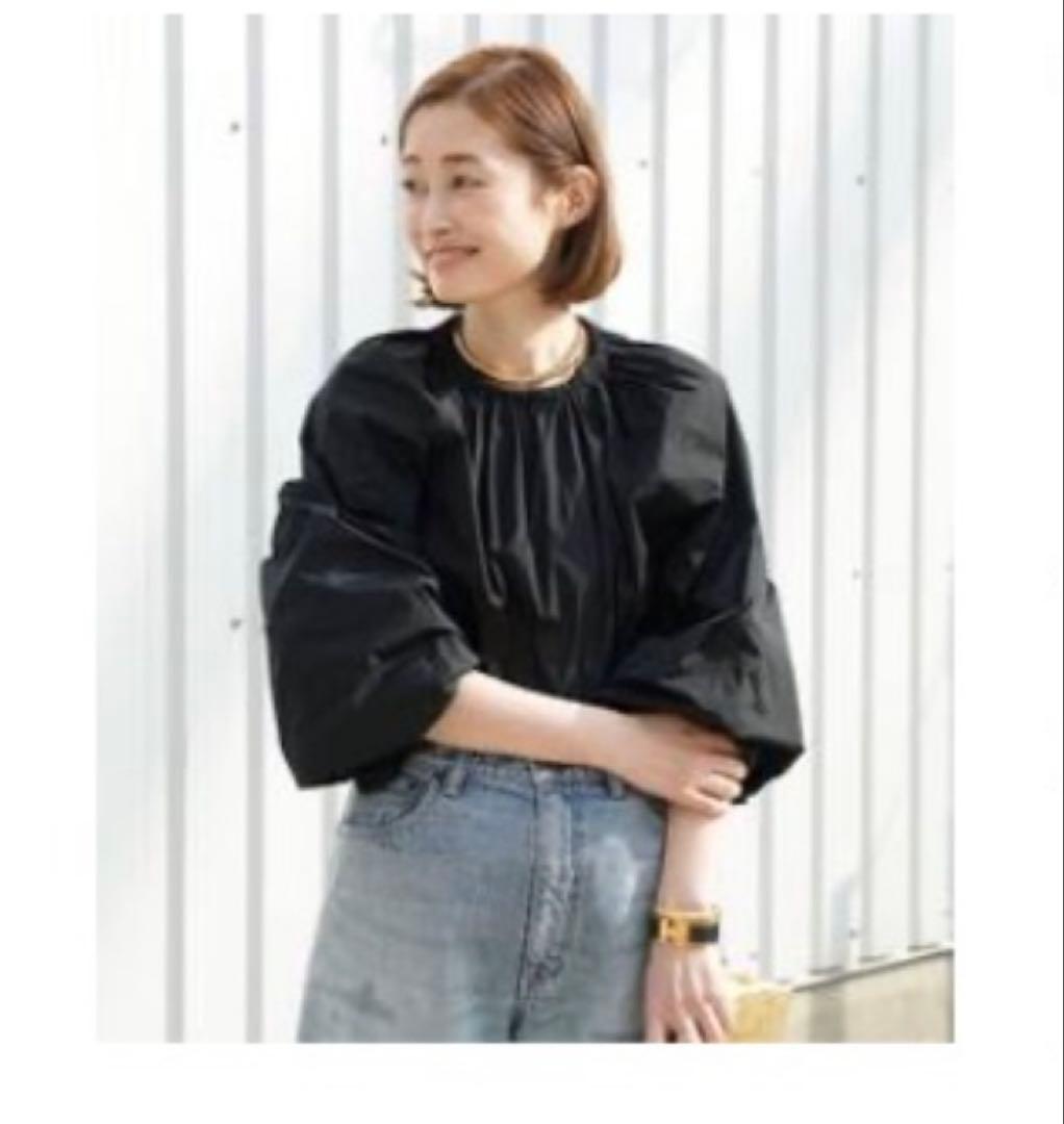 ドゥーズィエム　*Volume sleeve ブラウス　ブラック