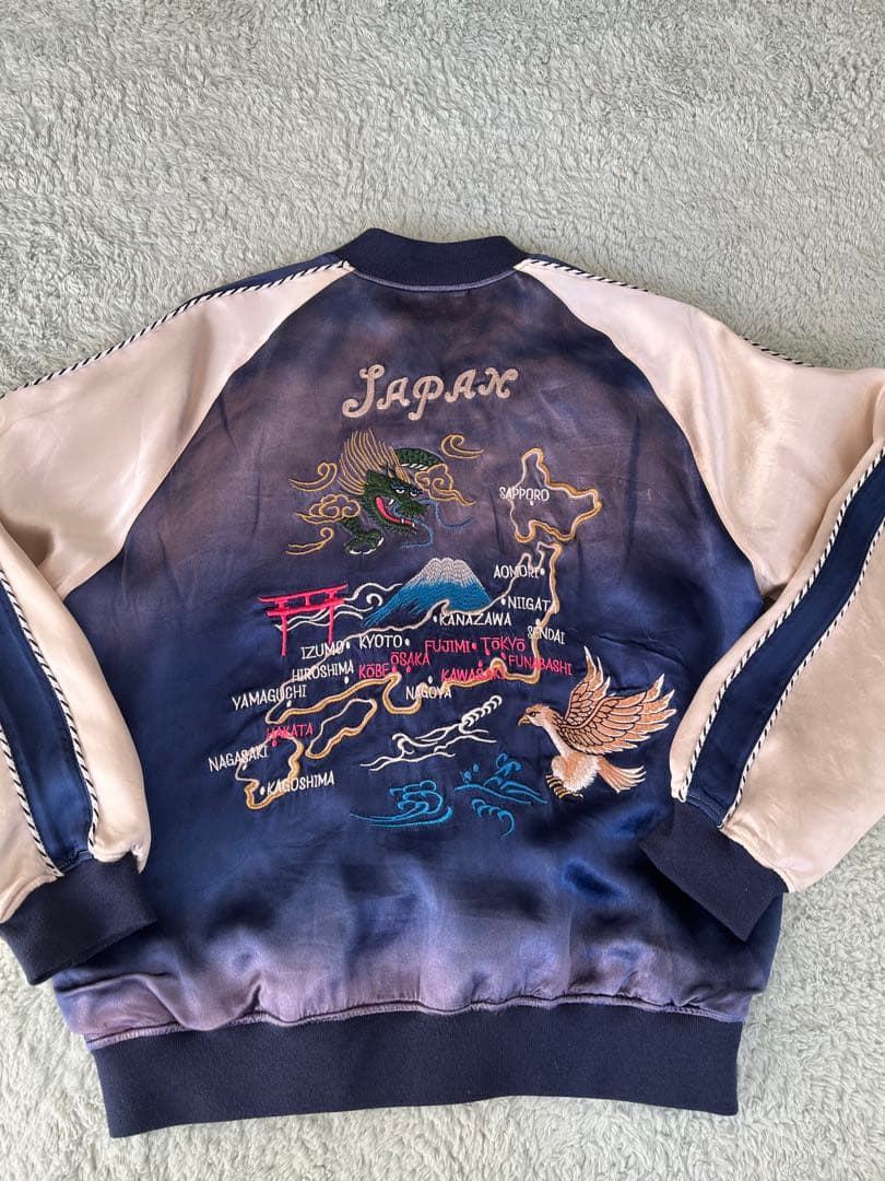 Schott スカジャン Lサイズ 日本地図刺繍　ショット