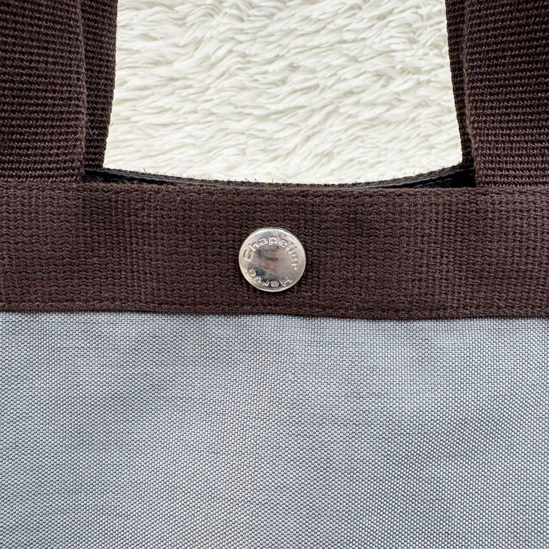 美品 エルベシャプリエ 舟型 トートバッグ 725C Lサイズ フュズィ モカ