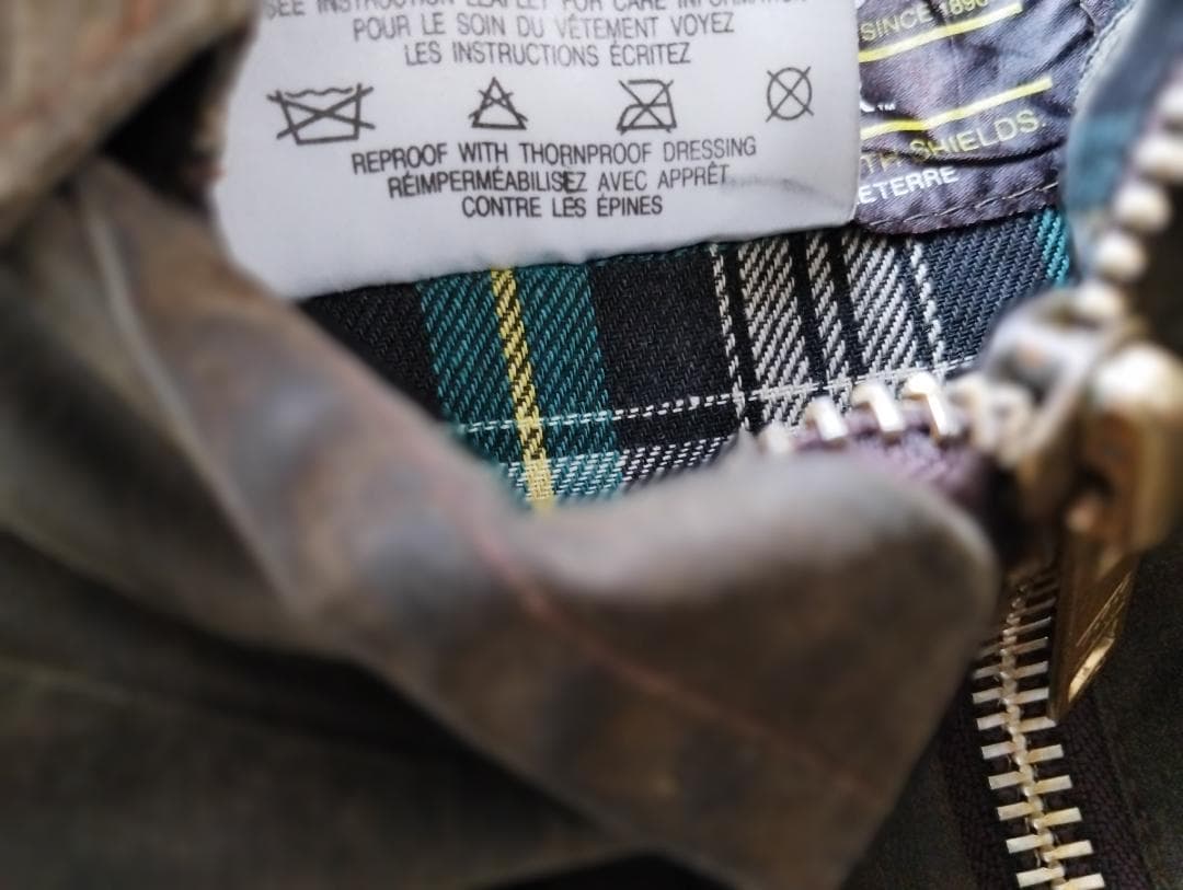 雰囲気抜群　Barbour　２ワラント　 solwayzipper　８０’ｓ