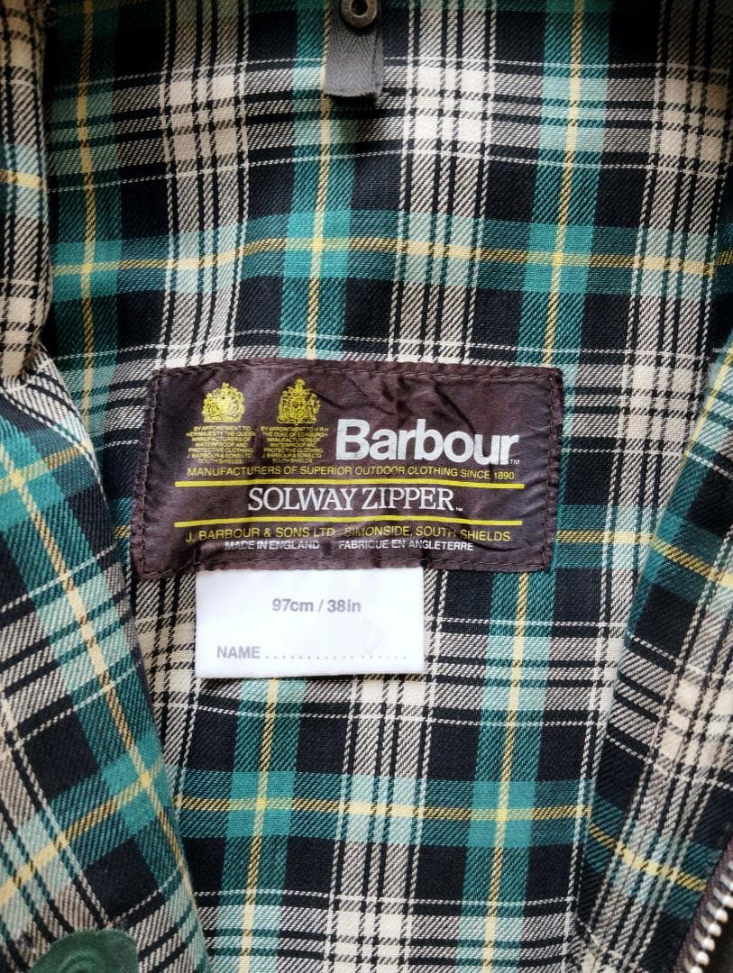 雰囲気抜群　Barbour　２ワラント　 solwayzipper　８０’ｓ
