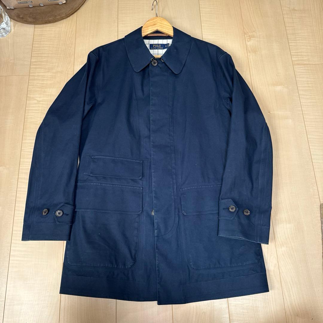 Ralph Lauren ステンカラーコート ネイビー S