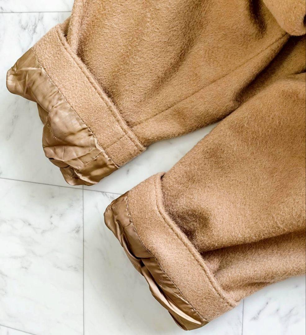 着丈121cm Max Mara キャメル100% ダブル リボン コート