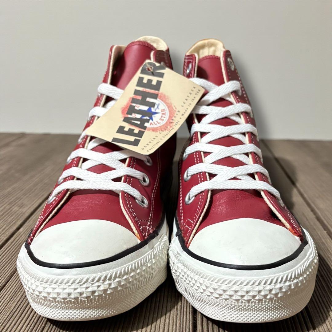【USA製デッドストック‼︎】コンバース　レザーオールスター Hi 稀少なレッド