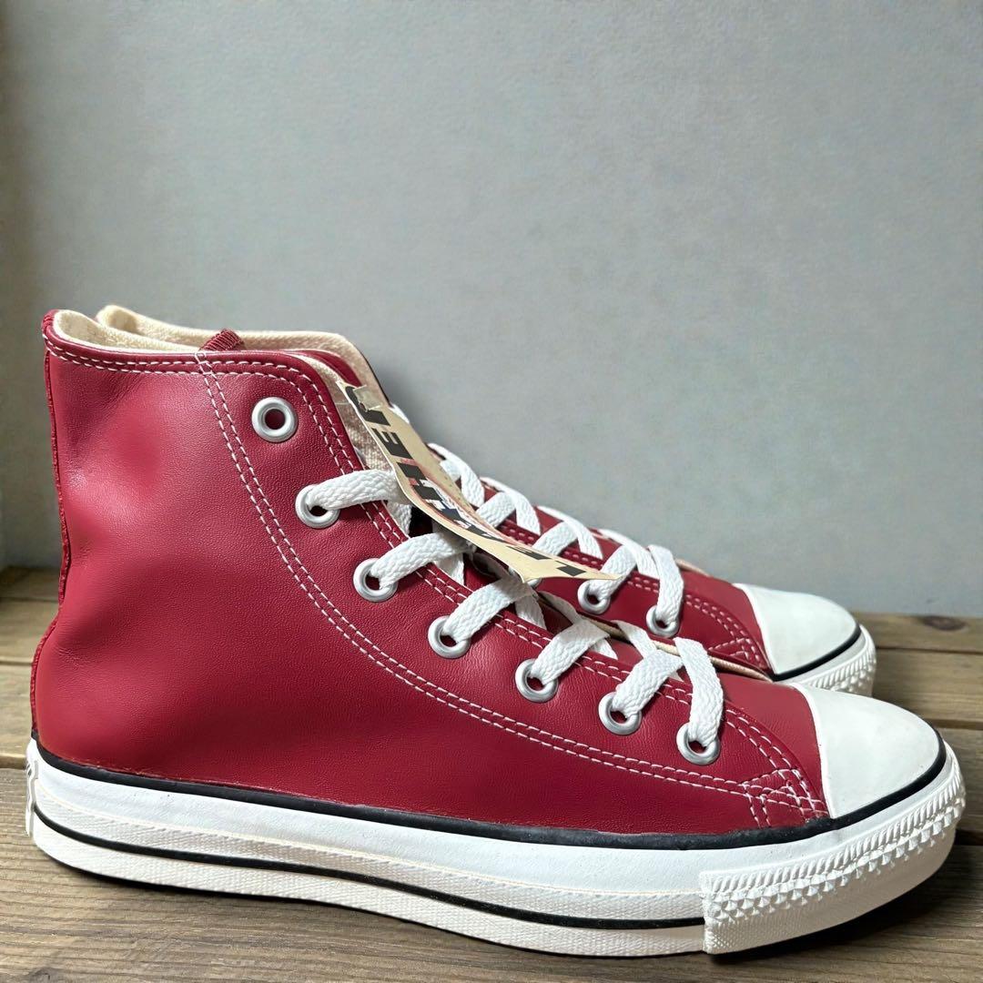 【USA製デッドストック‼︎】コンバース　レザーオールスター Hi 稀少なレッド