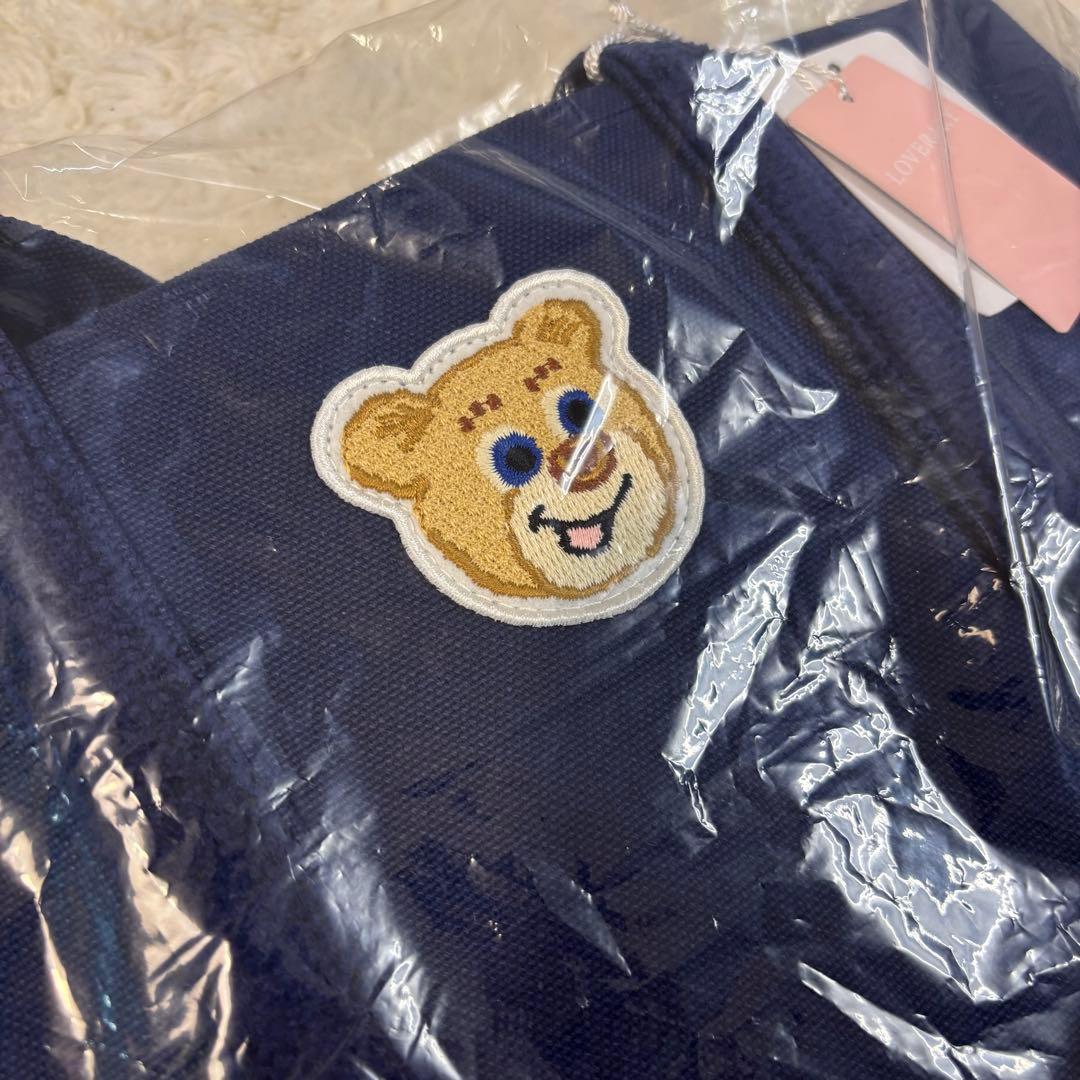 新品✨ FEILER オールドテディ ワッペントートバッグ ネイビー 小