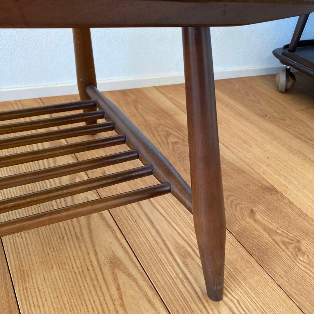 Ercol アーコール　ラベル付き　マガジンラック付きコーヒーテーブル