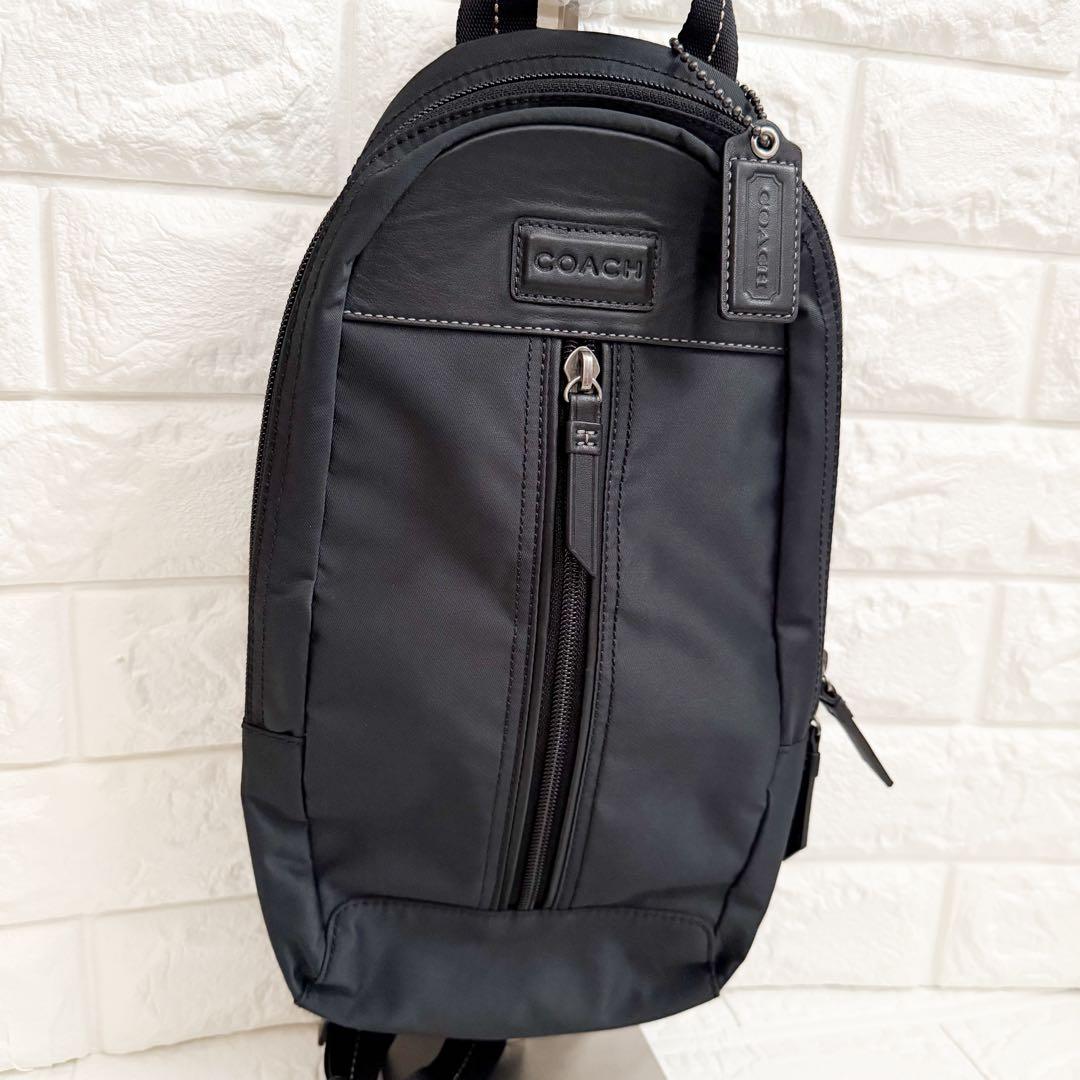 新品級COACHコーチヴァリック ダッフル バックパック／ボディバッグ ブラック