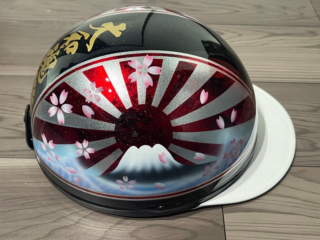 波 桜 富士日章 コルク半 ヘルメット