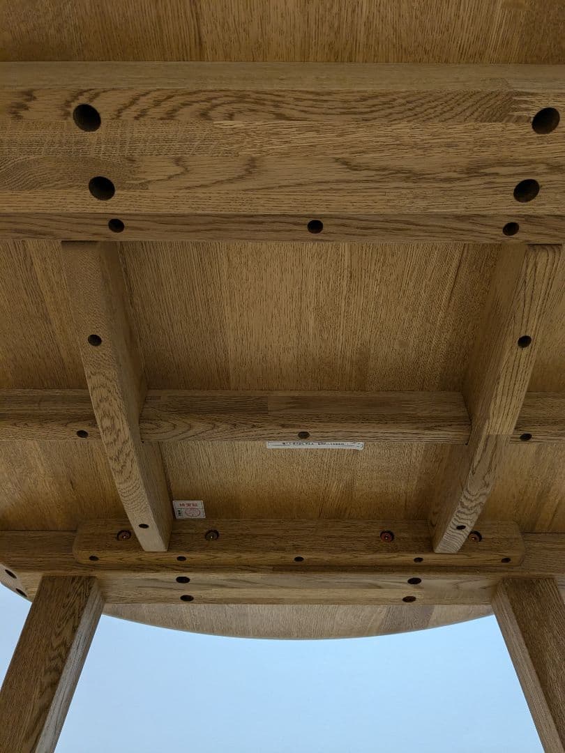 関家具 クラッシュゲート イージーライフ 円形木製ダイニングテーブル デッケ