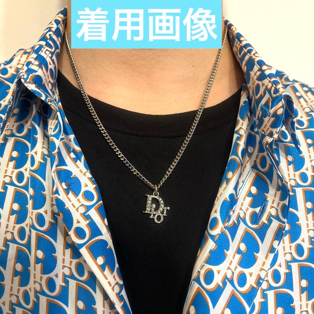 【美品】DIOR オブリークネックレス　クリスタル