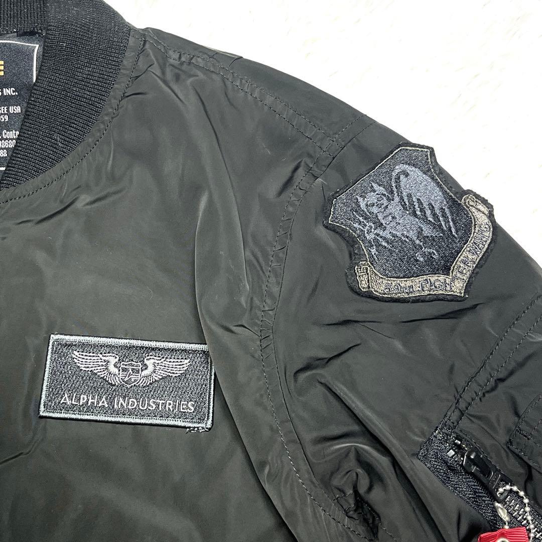 ALPHA INDUSTRIES ブルゾン MA-1 男女兼用 ワッペン 短丈