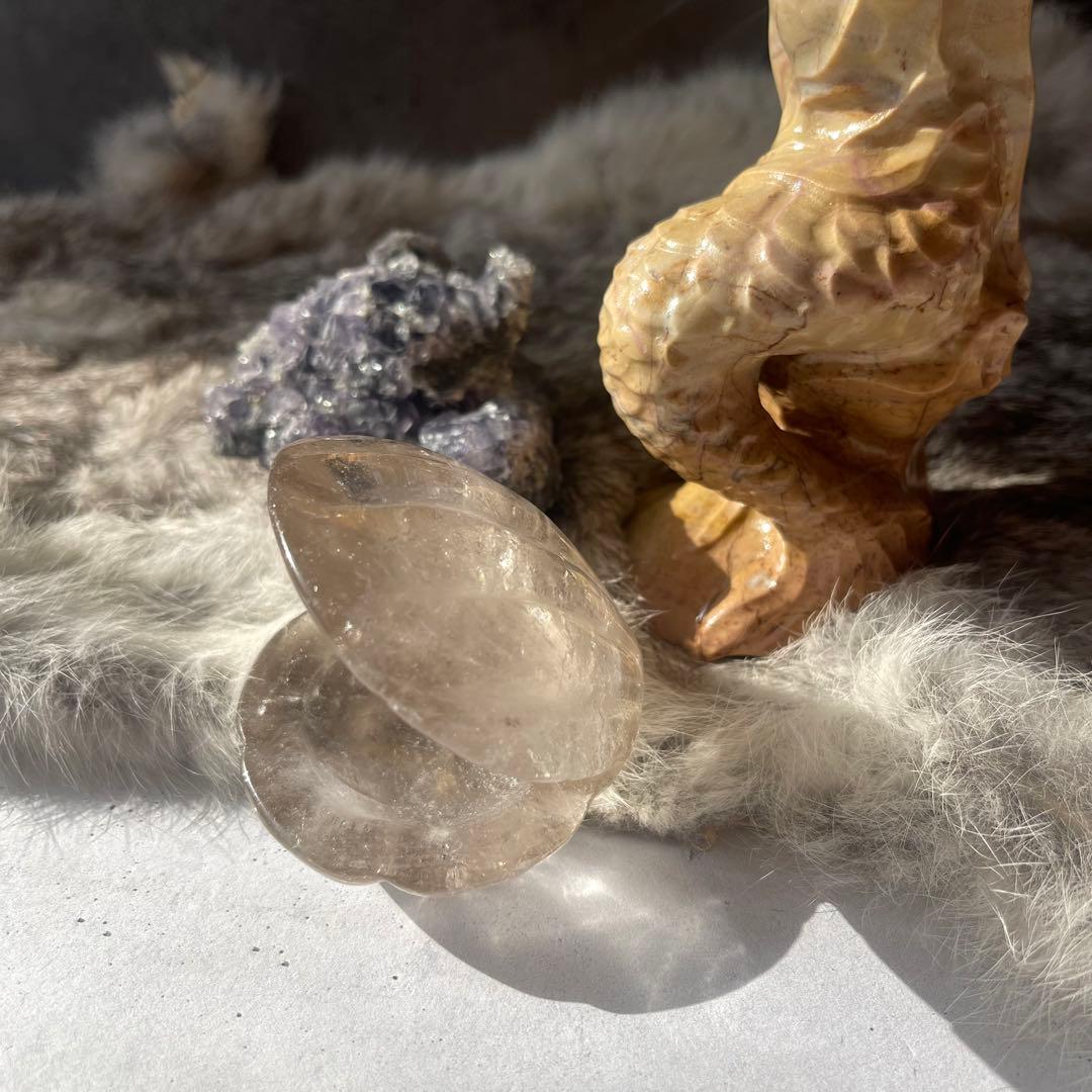 スモーキークォーツ シェル トレイ