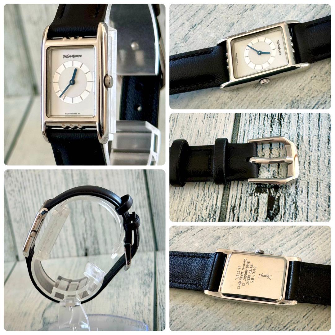 【希少】Yves Saint Laurent 腕時計 スクエア レディース SS