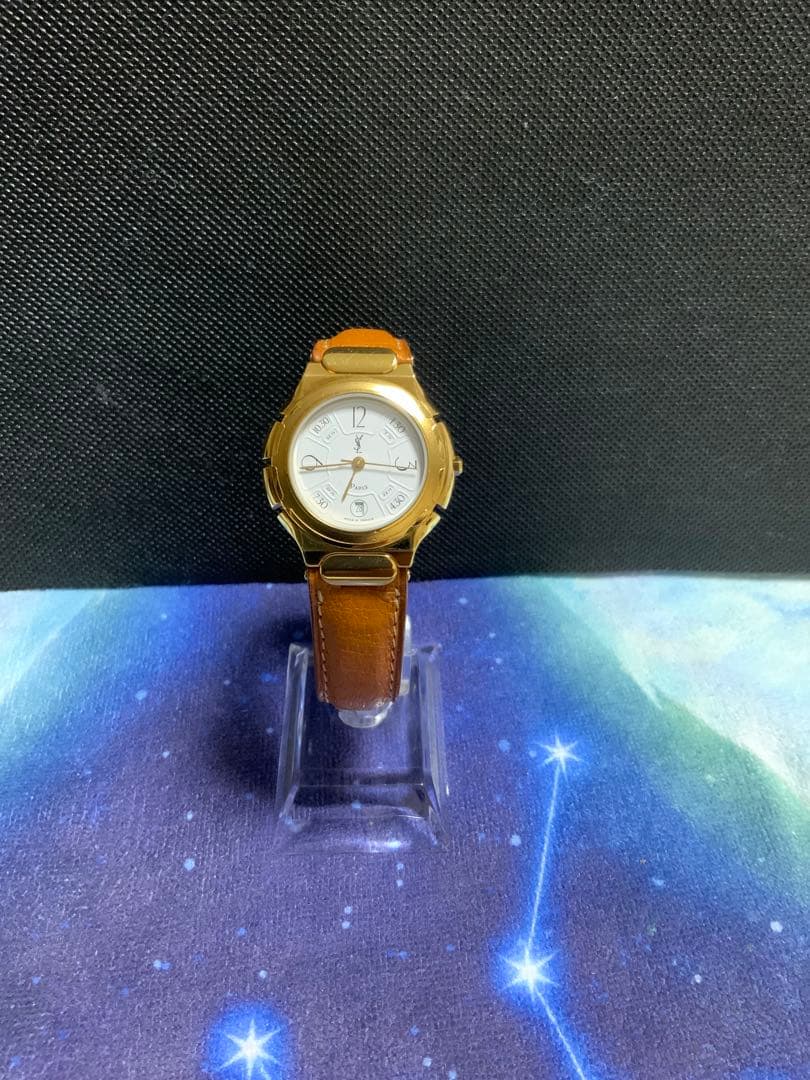 電池新品交換イヴサンローラン 腕時計 フランス製 アンティーク