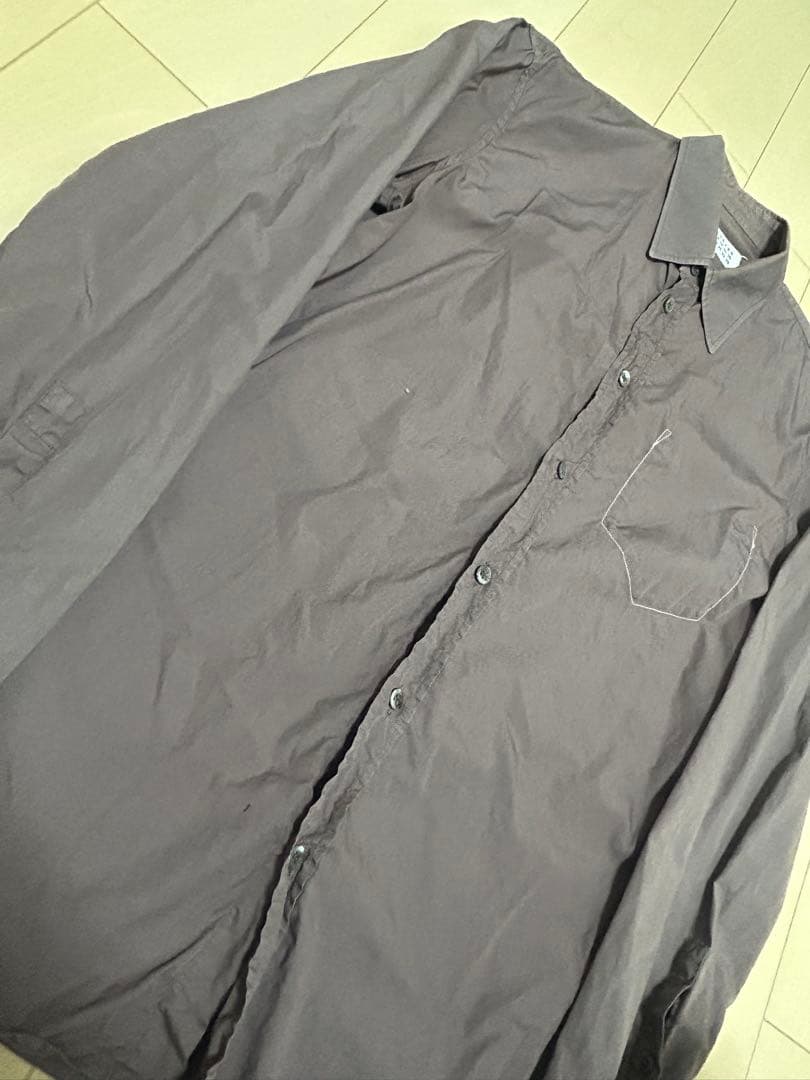 【希少】メゾンマルジェラ 19SS ステッチデザイン シャツ 38 グレー系