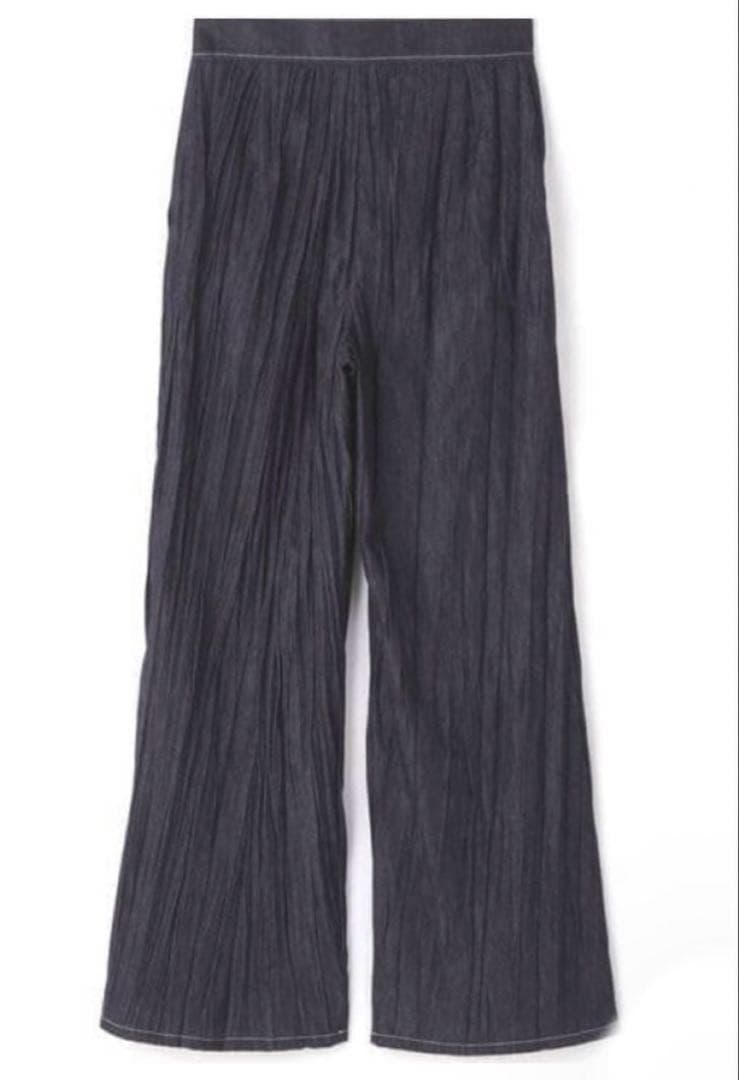 アドーアADORE◆ランダムプリーツ デニム パンツ36◆37,400円