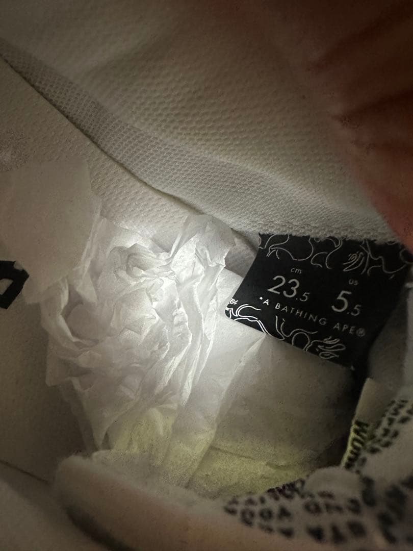 APE BAPESTA WHITE US5.5 新品