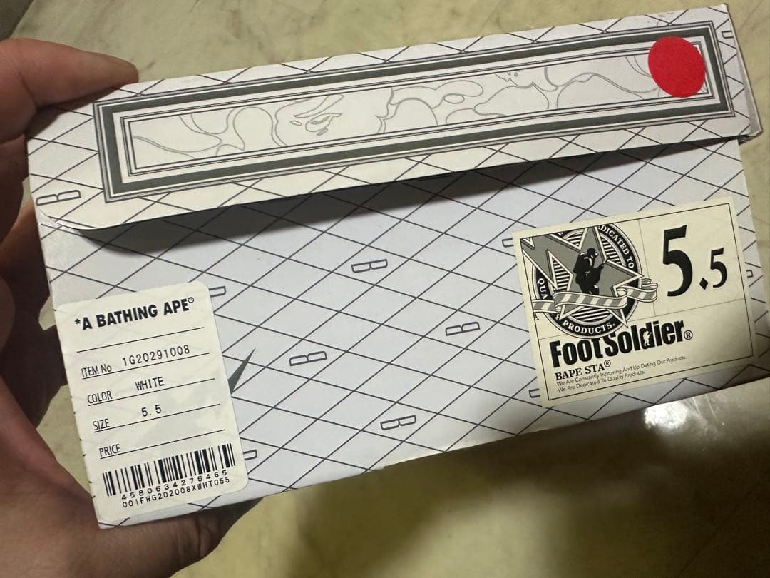 APE BAPESTA WHITE US5.5 新品
