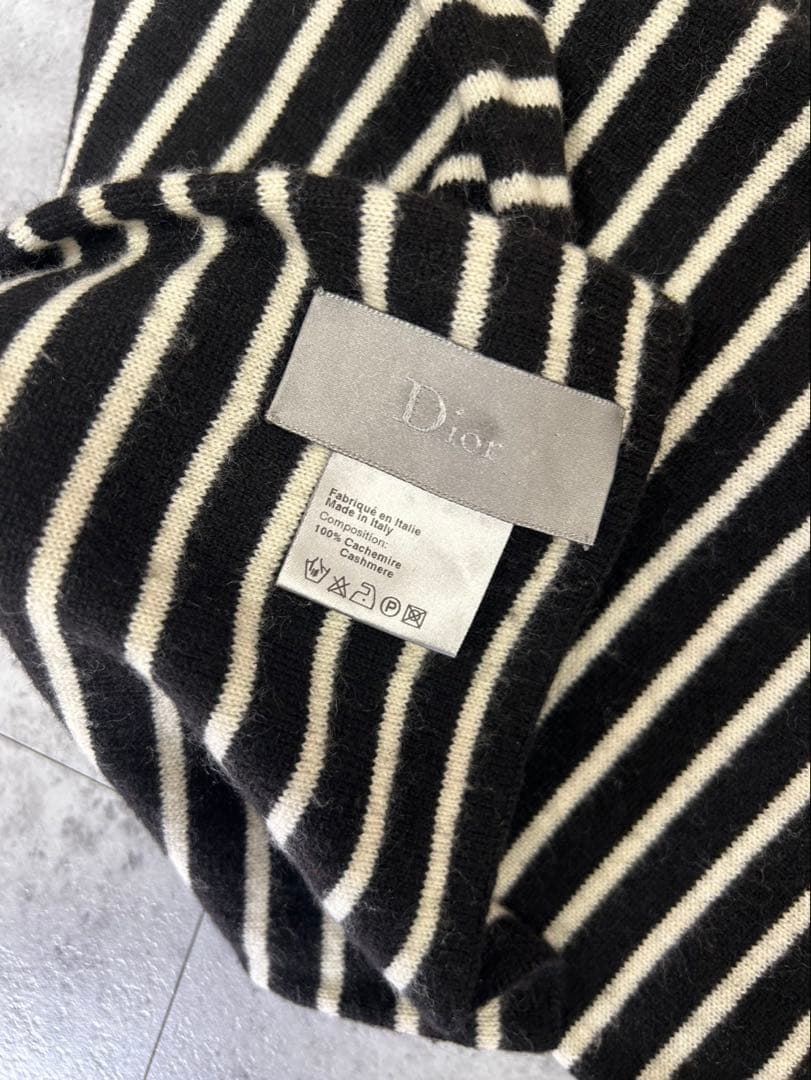 Dior Homme AW06 カシミヤ　ボーダー　マフラー