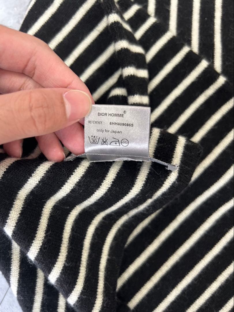 Dior Homme AW06 カシミヤ　ボーダー　マフラー