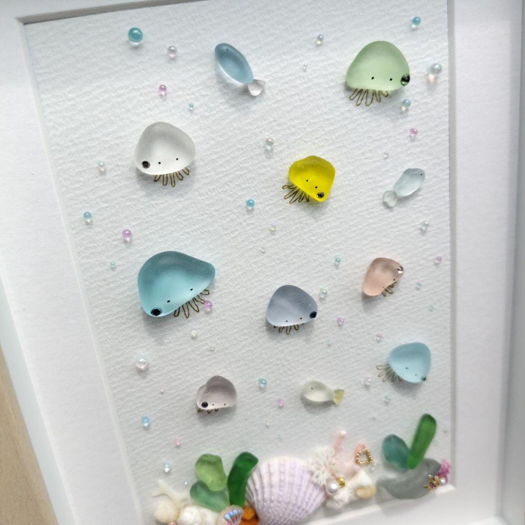 《クラゲリウム〜ジュエリーなJellyfish〜》シーグラスアート