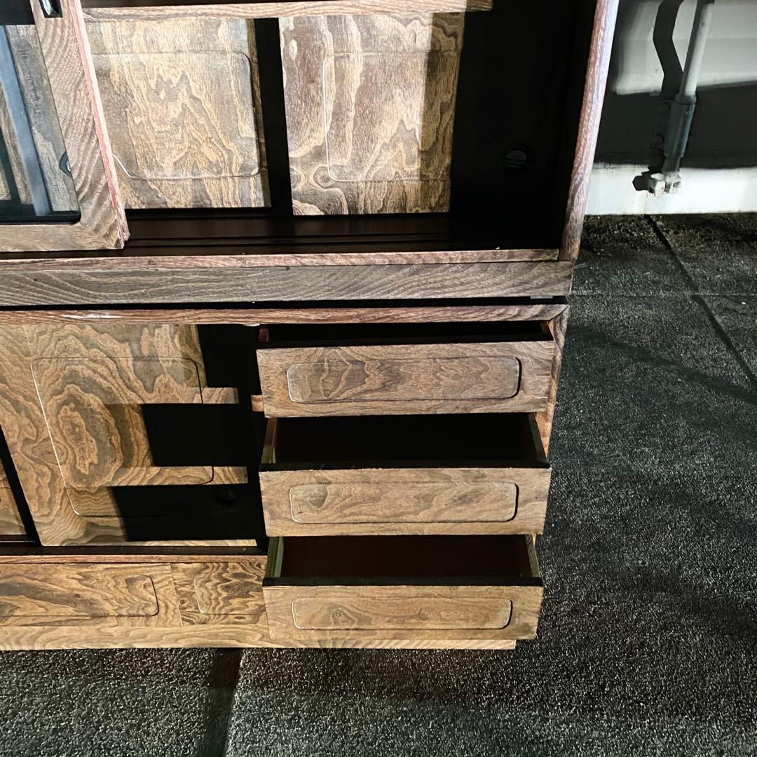 昭和レトロ アンティーク インテリア 古民家 茶箪笥 みせる収納家具