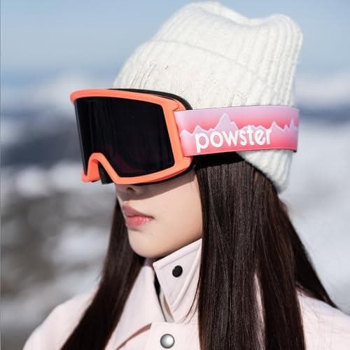 [Powster] スキーゴーグル雪上OTGスキー板ゴーグルバックル交換可能フォ