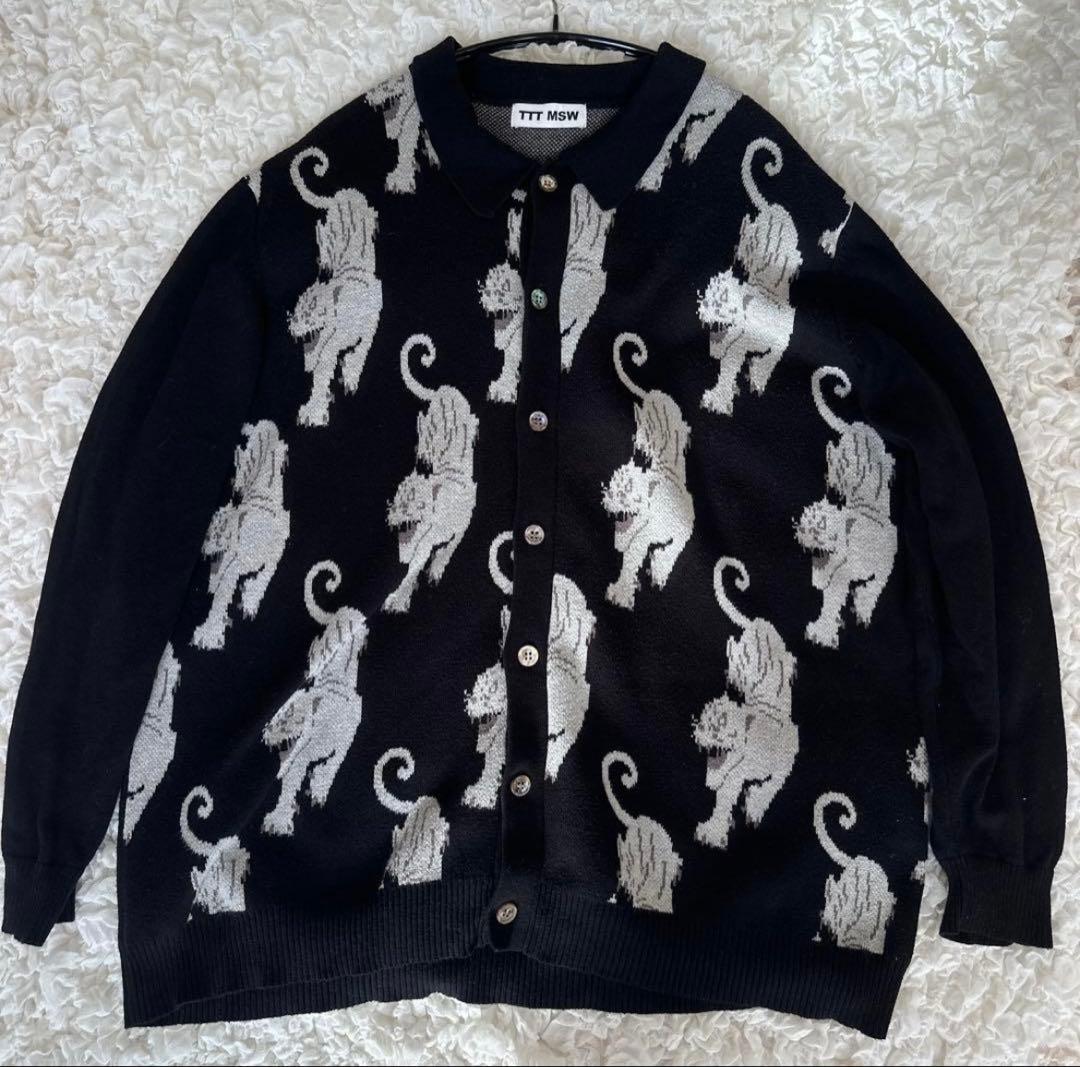 トップス TTT MSW 21AW Panther Knit Cardigan L