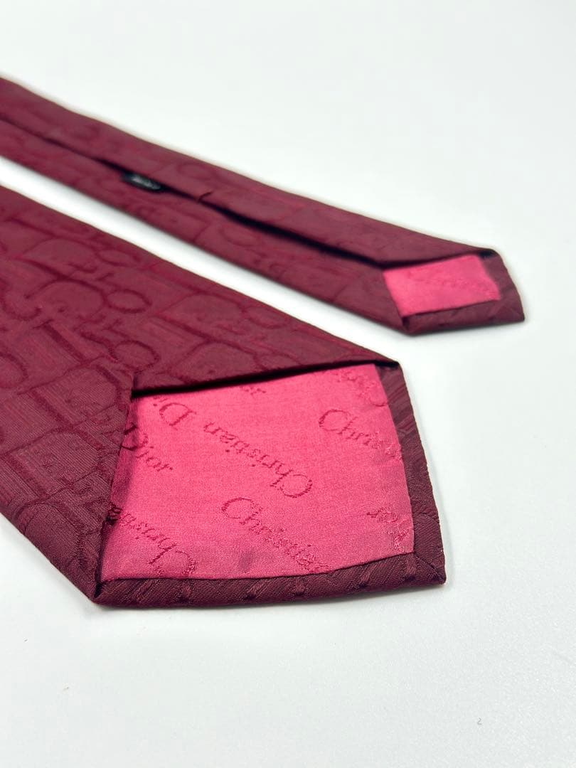 ✨️美品✨️ Christian Dior ネクタイ トロッター 総ロゴ レッド