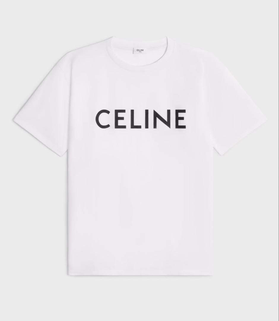 CELINE ロゴ Tシャツ ホワイト