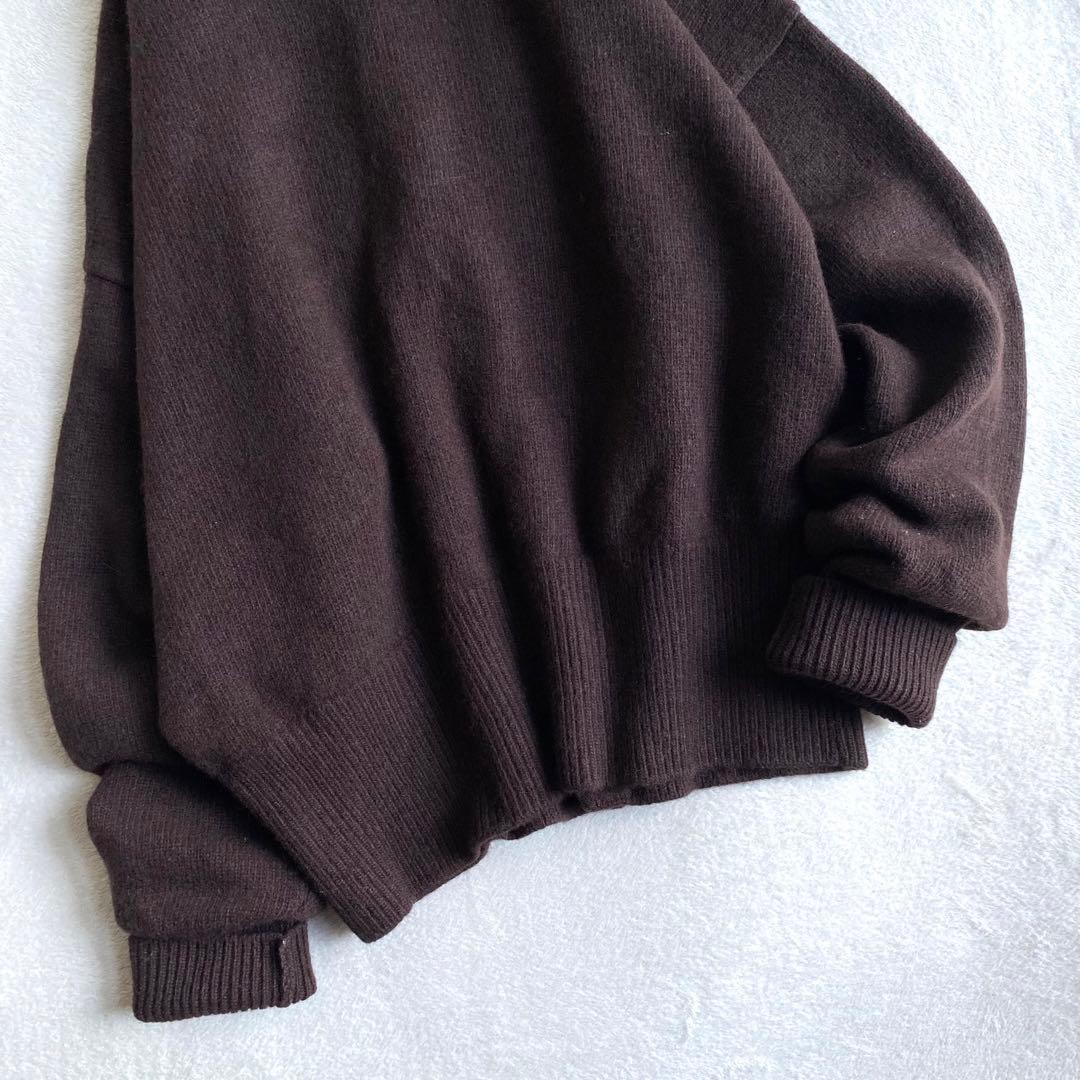 【美品✨】martinique カシミヤミックスウールタートル　金釦　ブラウン