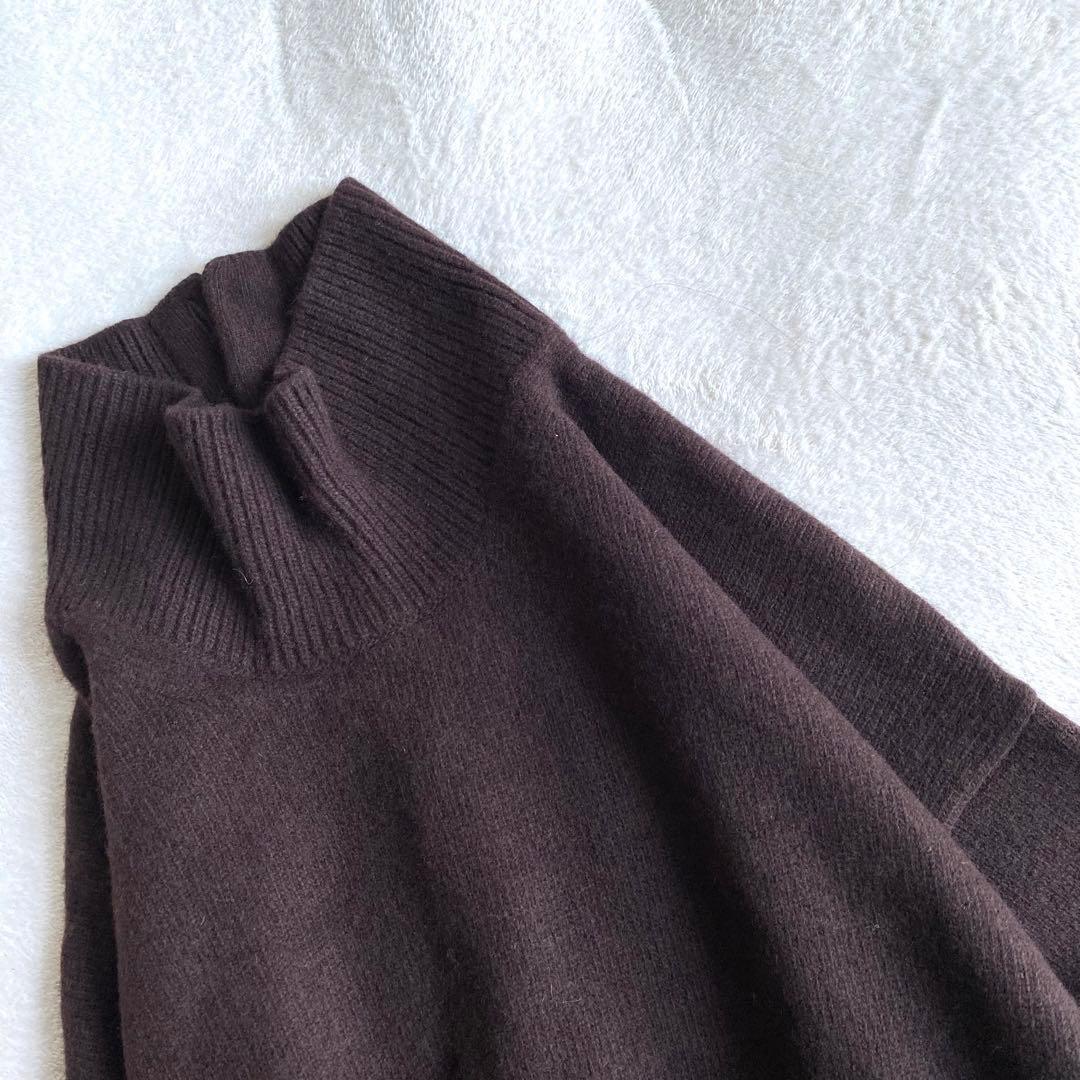 【美品✨】martinique カシミヤミックスウールタートル　金釦　ブラウン