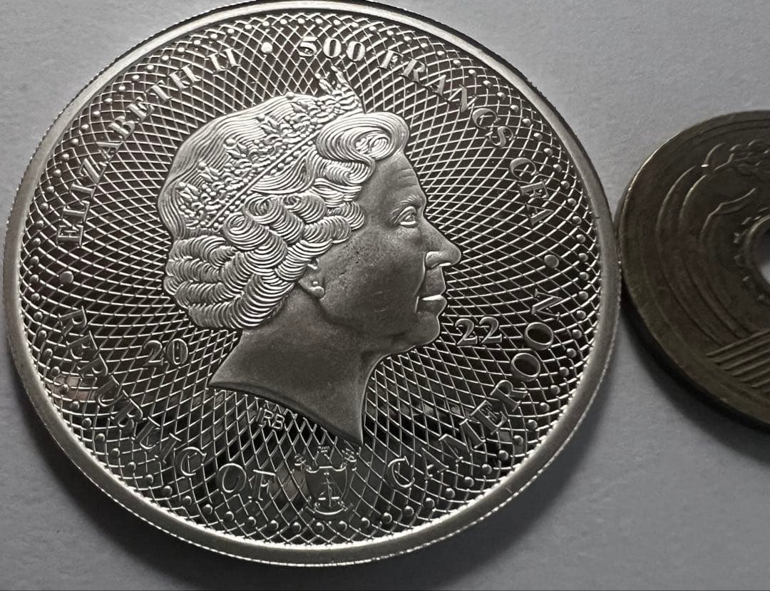 め*ん様 2022年カメルーン 500フラン銀貨1/2オンス銀貨サバンナライフラ