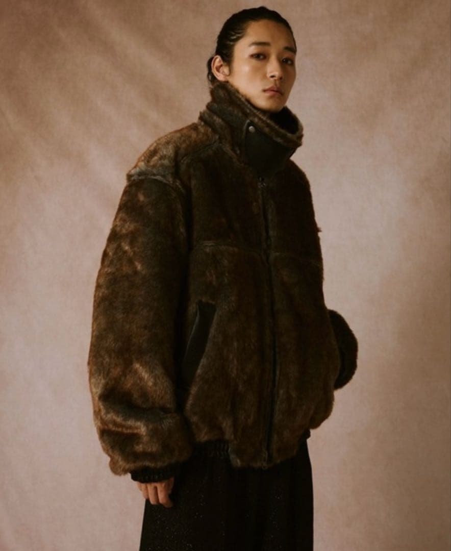 Camphor wood フェイクレザーファー　リバーシブルフライトジャケット