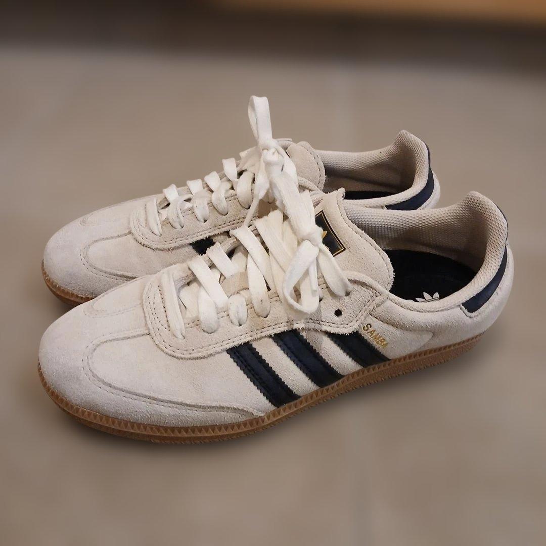 adidas Samba ADV スニーカー ホワイト/ブラック 24.0cm