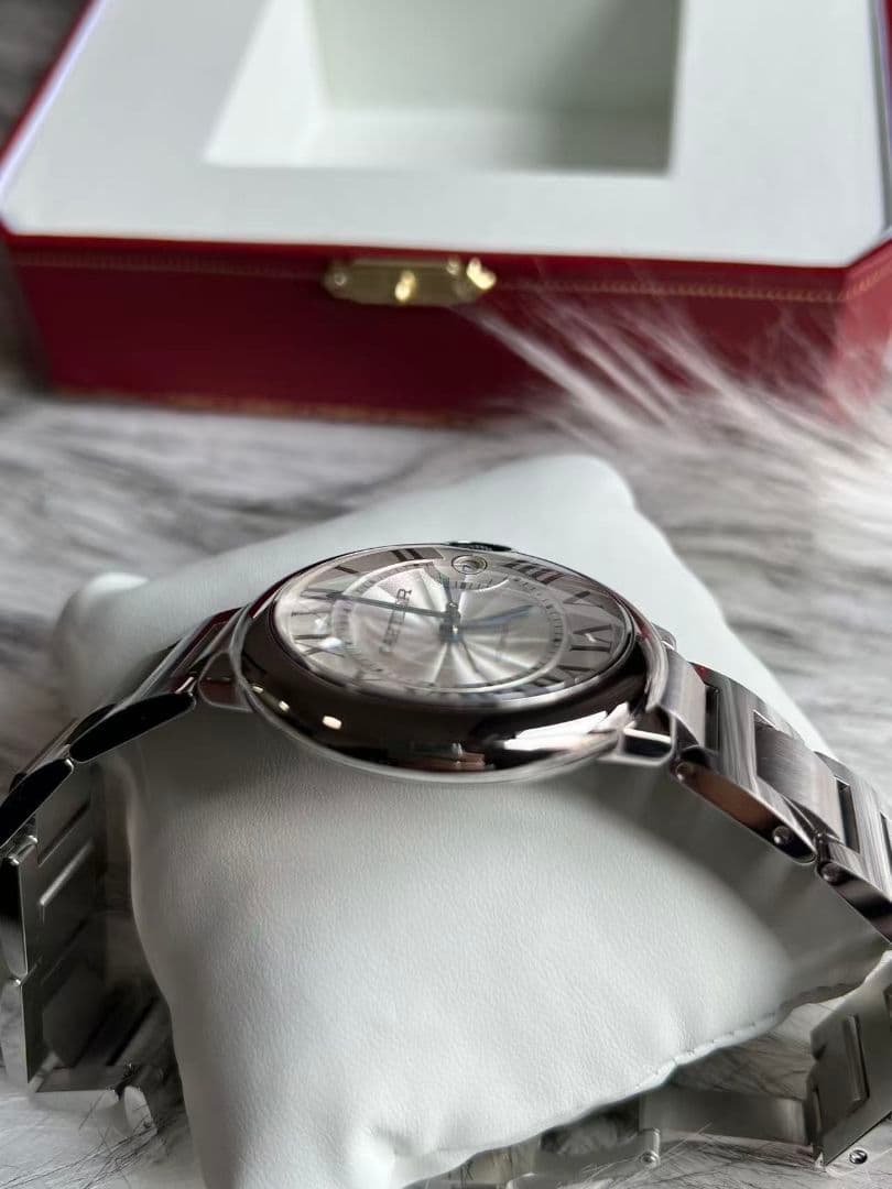 カルティエ W69012Z4 バロンブルーLM デイト 自動巻き