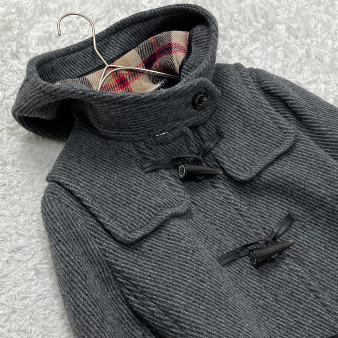 極美品✨マッキントッシュ ダッフルコート ヘリンボーン チェック柄 グレー S