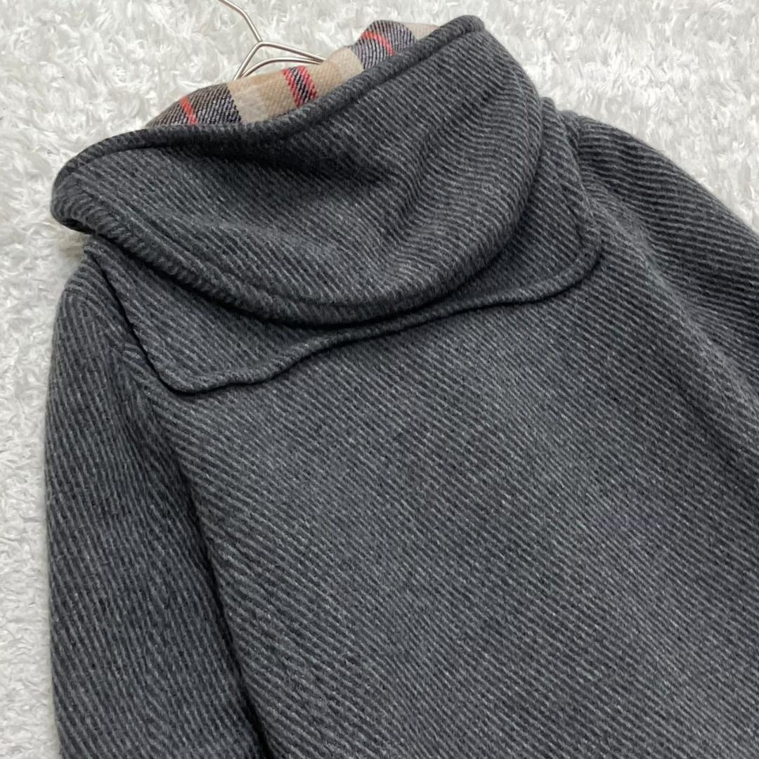 極美品✨マッキントッシュ ダッフルコート ヘリンボーン チェック柄 グレー S