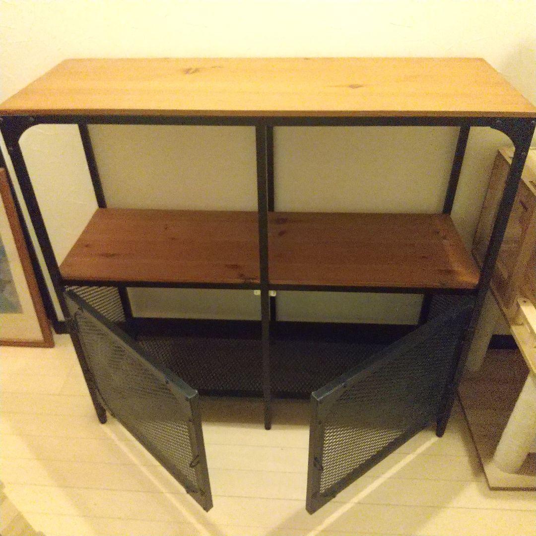 スチールラック メッシュパネル 2段収納