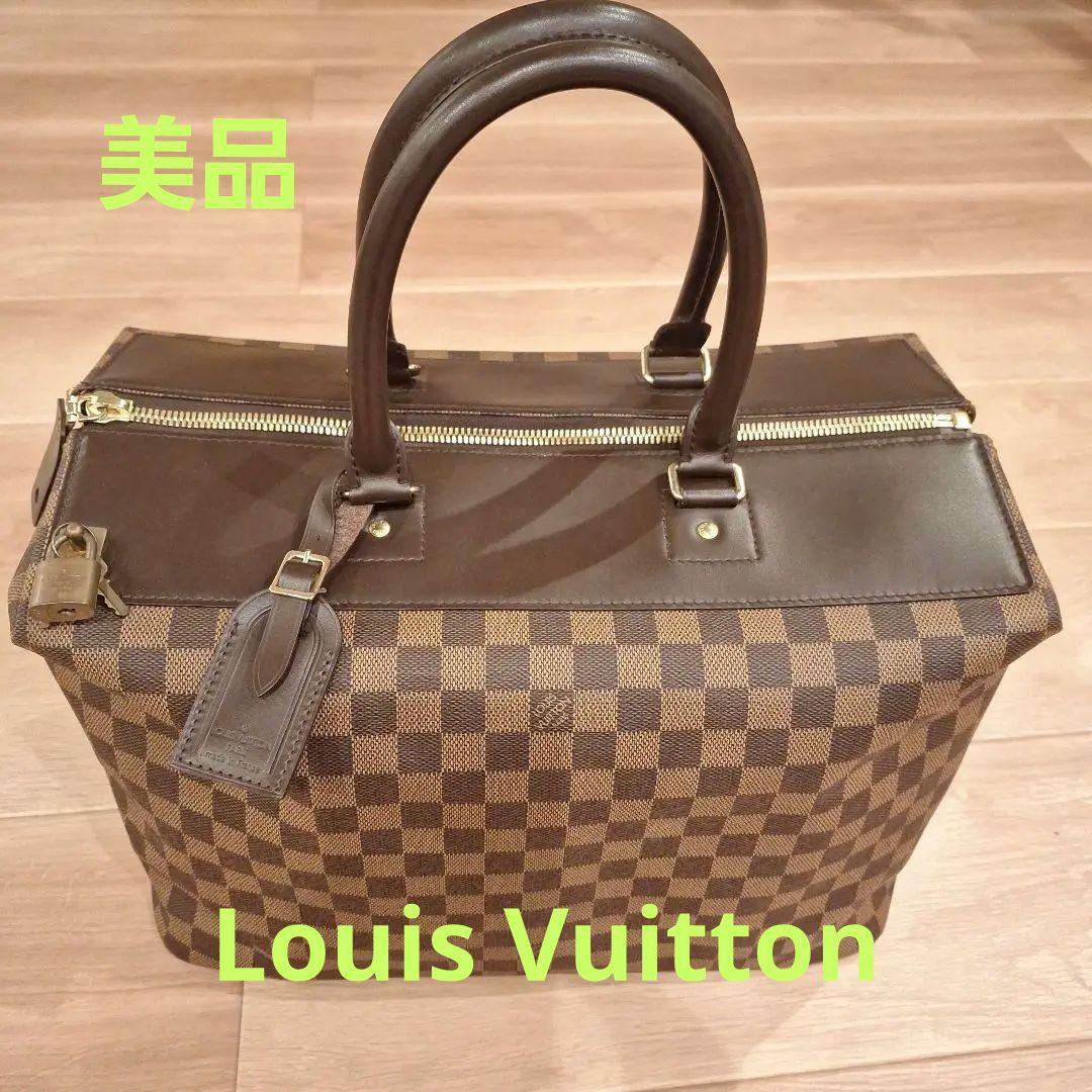 ダミエパターン ボストンバッグ 大容量