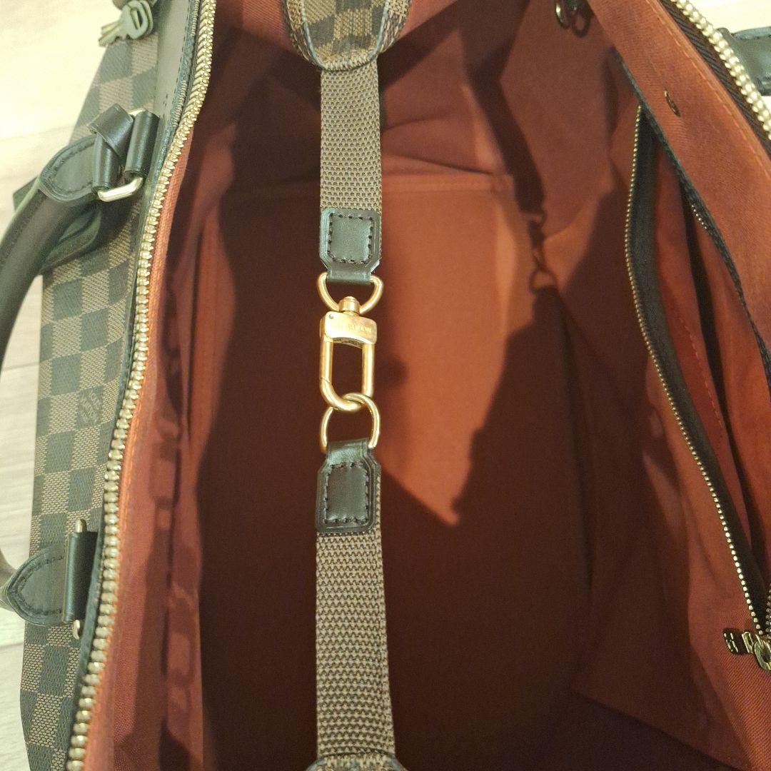 ダミエパターン ボストンバッグ 大容量