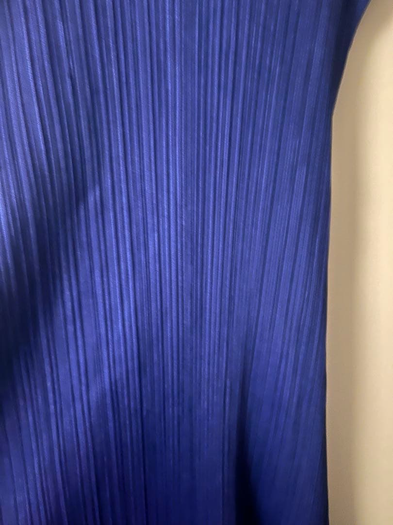 プリーツプリーズ ワンピース ブルー