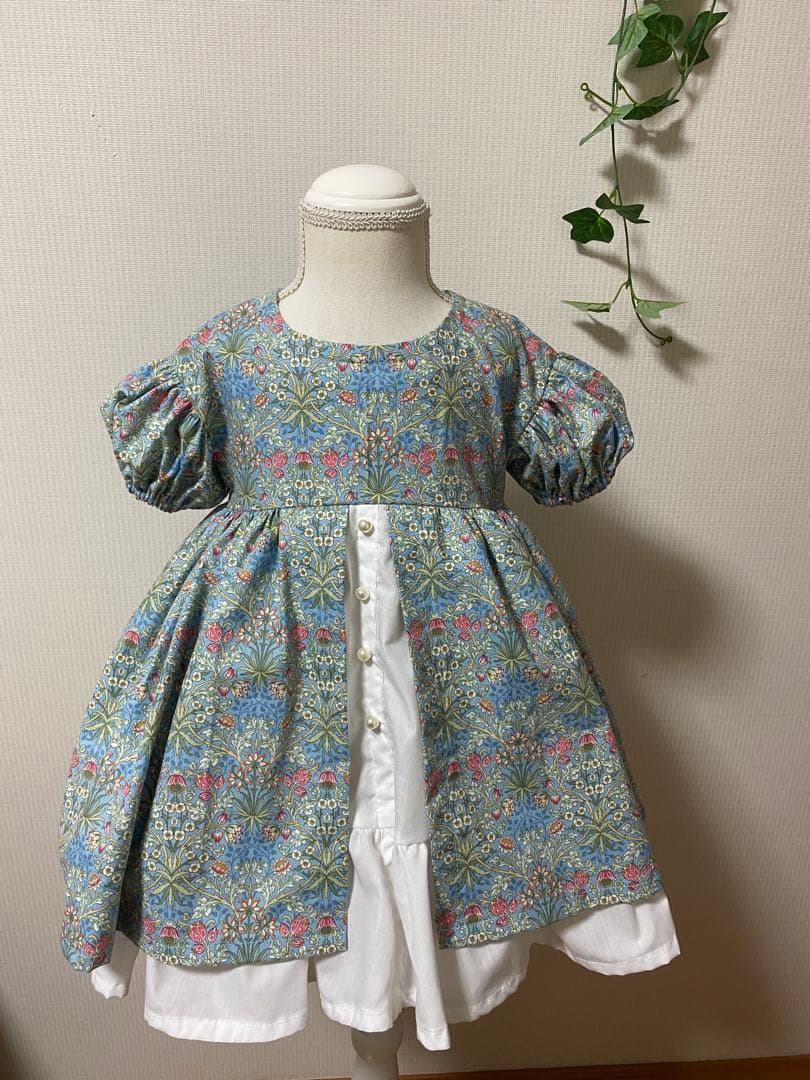 ハンドメイド　ウエストギャザーワンピース　90cm 2着