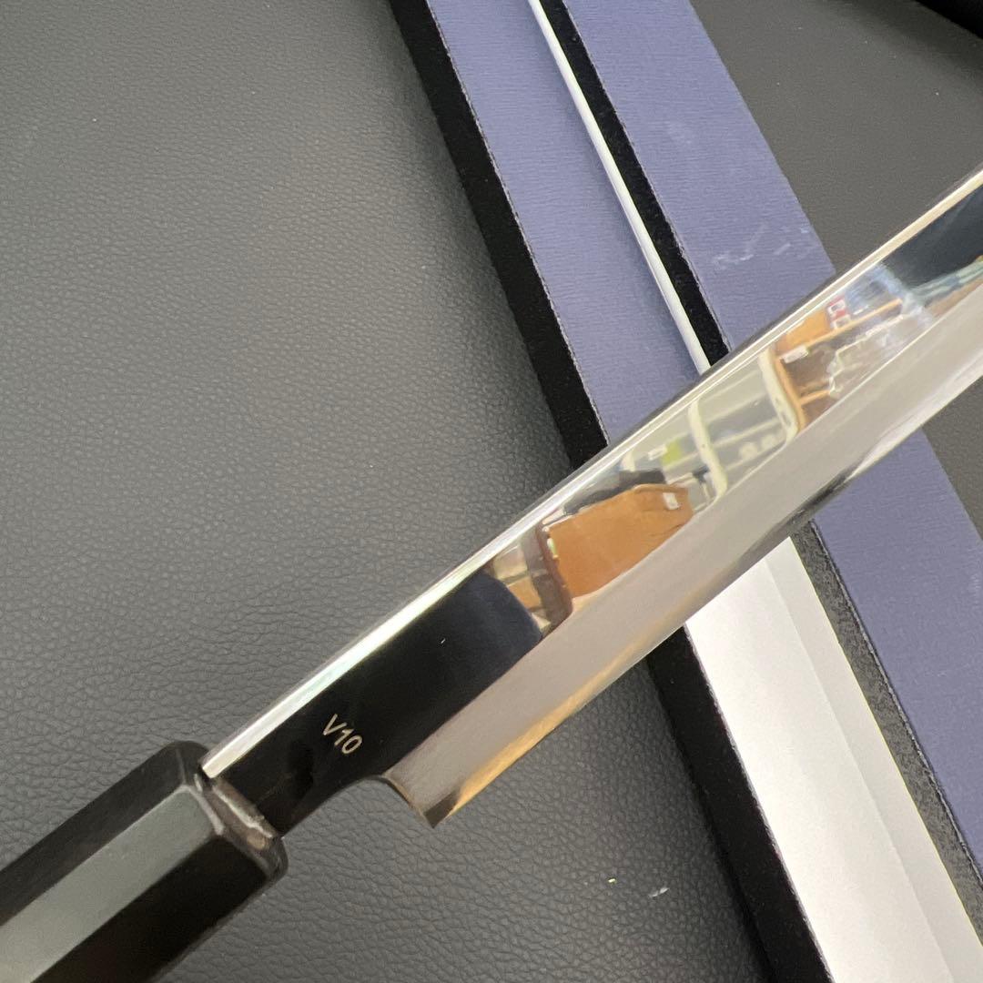 ★新品送料込★V10鏡面刺身包丁270mm水牛黒檀柄