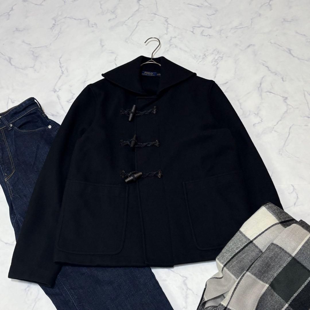 ポロラルフローレン 【L】 ウール混 ショート丈 ダッフルコート ドグルボタン