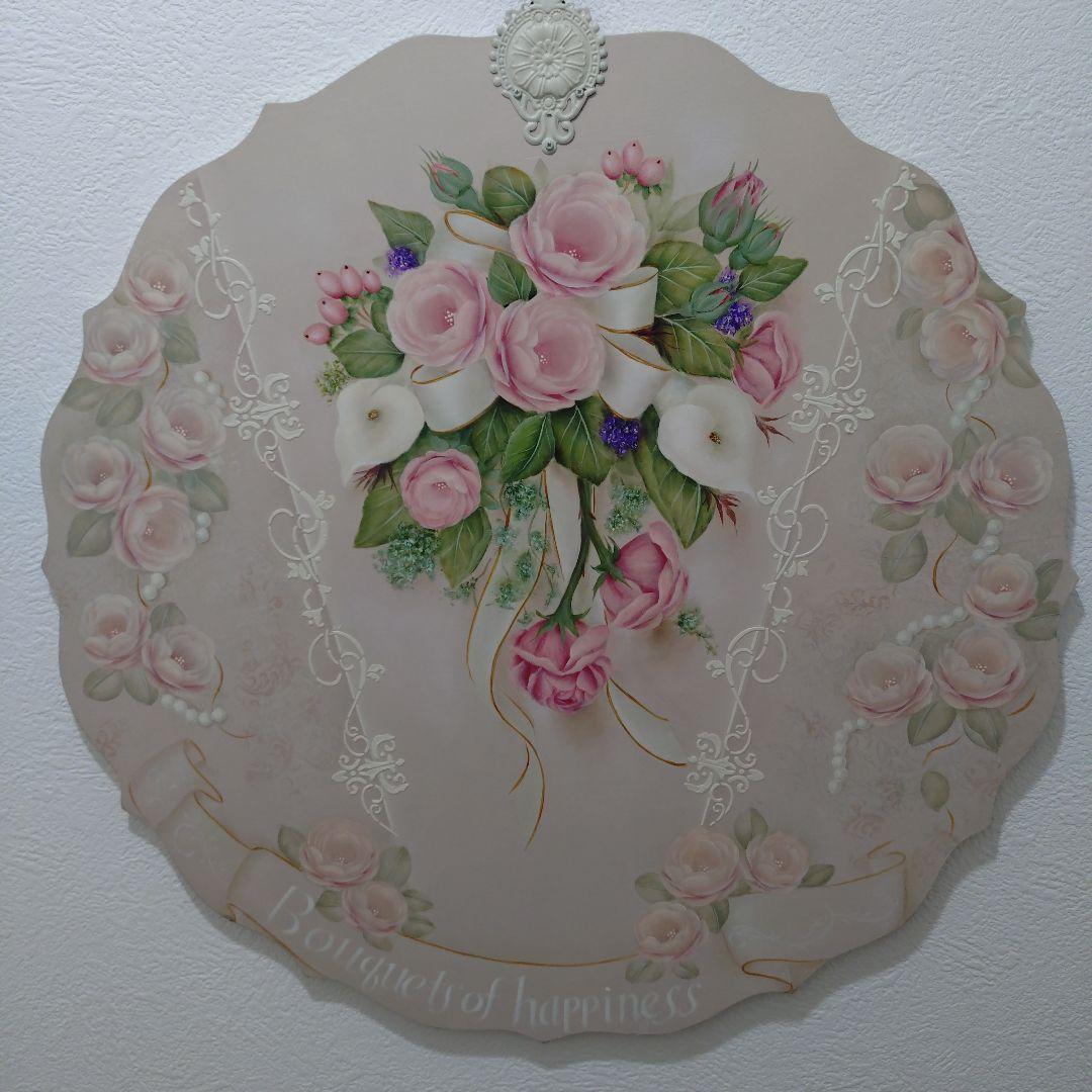 スカラップボード大　リバーシブル　トールペイント作品